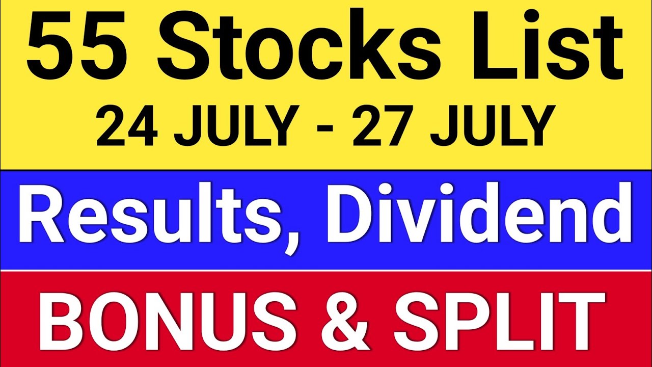 55 Result, Dividend, bonus and split list? Wipro, BOB. CG Power, Hind Zinc,  NTPC, SBI Life, Lodha