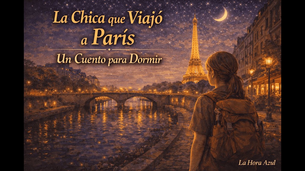 🗼 La Chica que Viajó a París 🌙 | Cuento Nocturno l La Hora Azul