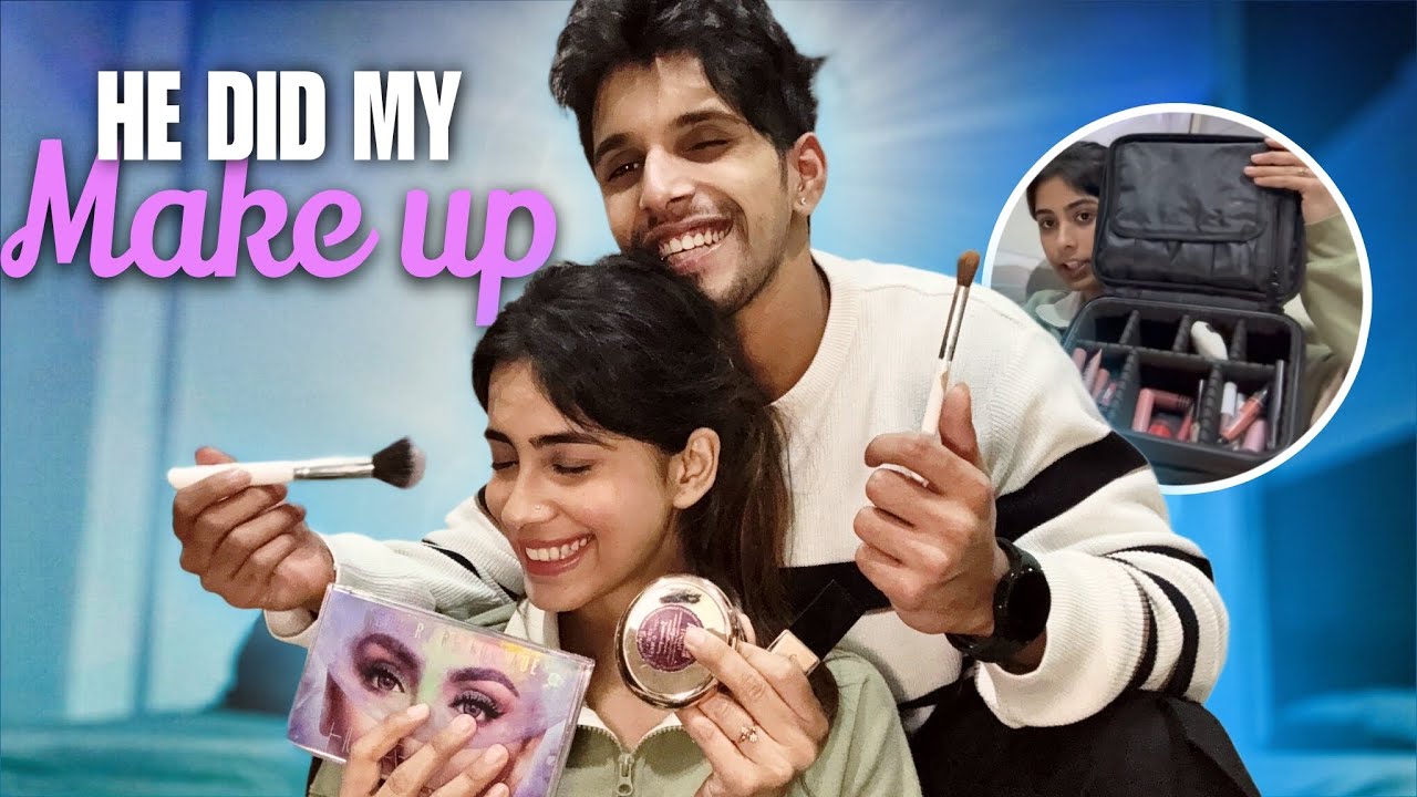 Makeup challenge with him💄|| Joker banadia isne mujhe 🤡