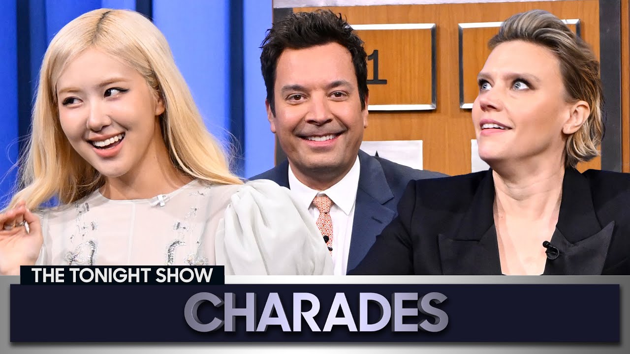 Charades with Kate McKinnon and ROSÉ | The Tonight Show Starring Jimmy Fallon