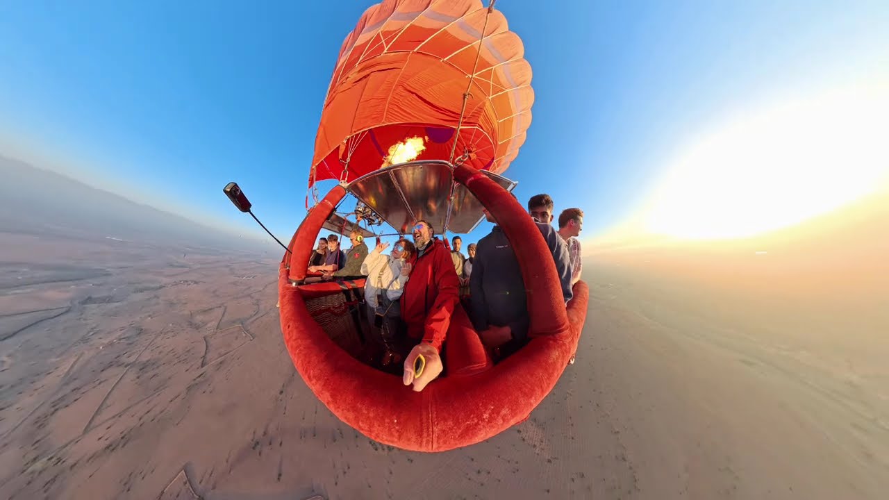 Mit dem Ballon über der Wüste vor Marrakesch mit Insta 360 X5