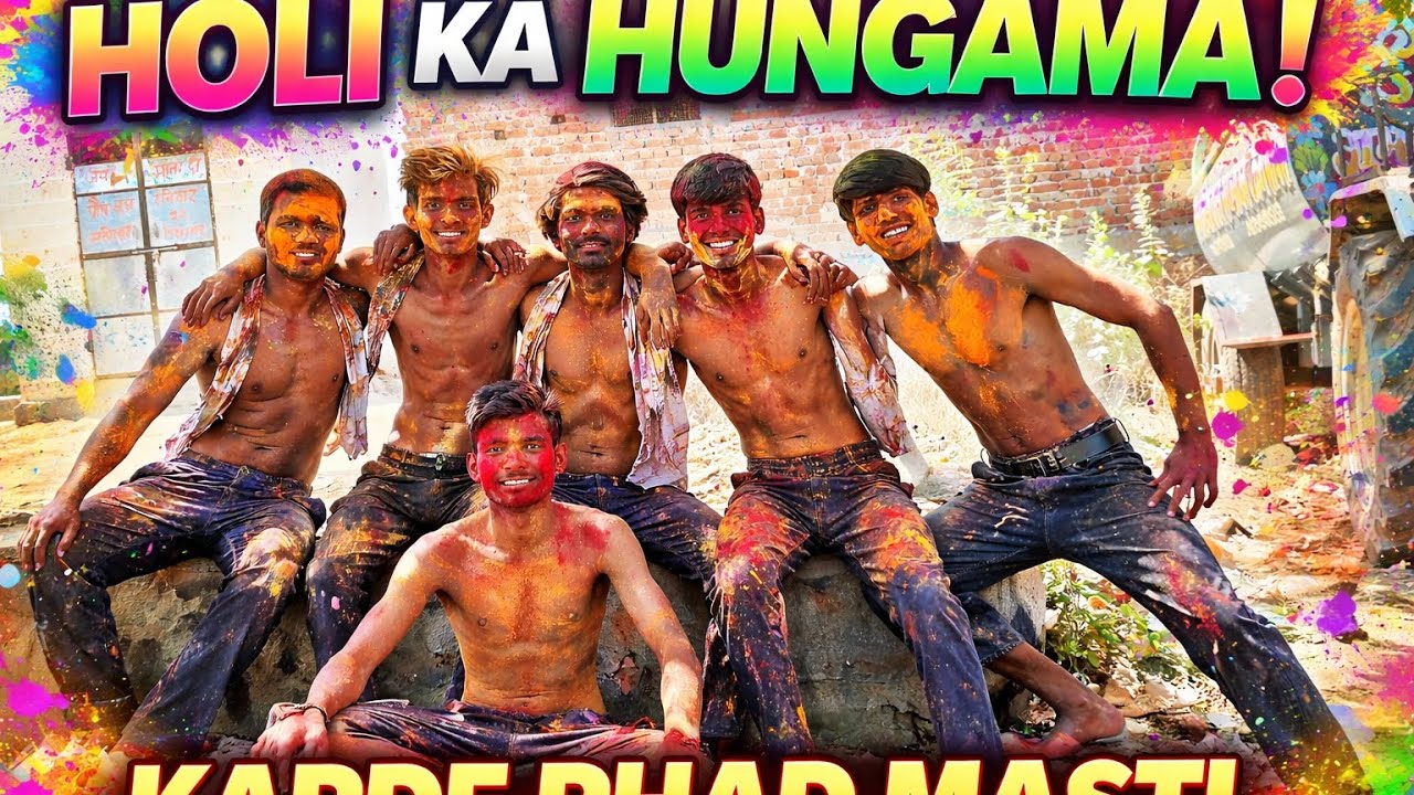 Holi ka Hungama kapde fad holi 🤣🤣 Full Masti comedy video friends #viral #funny #holi #trending 