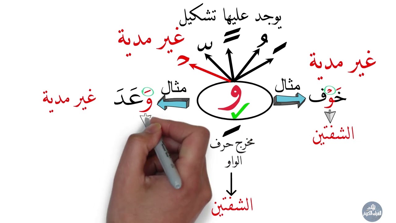 الفرق بين الواو المدية وغير المدية