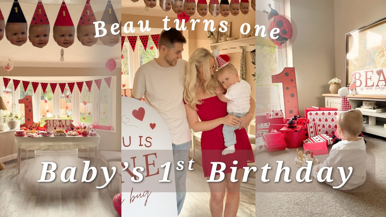 BABY'S 1ST BIRTHDAY PARTY | Vlog | Ideas | love bug lady bird themed | New playroom | Present ideas