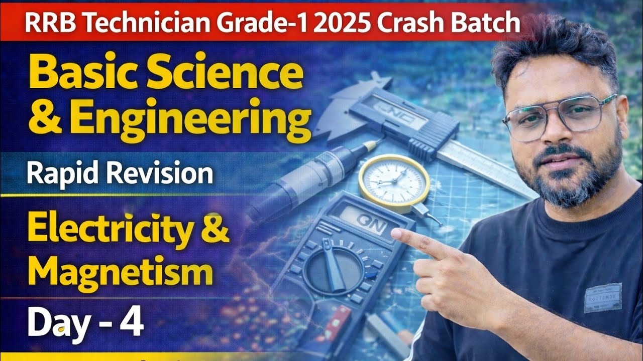 || RRB Technician Grade-1 || Rapid Revision Batch || Electricity & Magnetism -4 || By Ratnesh Sir