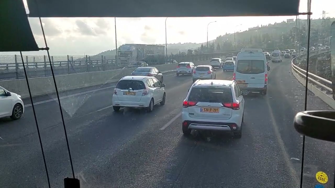מירושלים לחדרה דרך הכבישים 1, 6 ו-65 Jerusalem to Hadera via roads