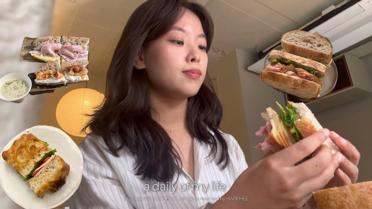 샌드위치와 함께하는 중간고사 브이로그 | 공세계•마사마드레•버티샌드위치•더티도우 |간호대학원생🥪🍞🥖