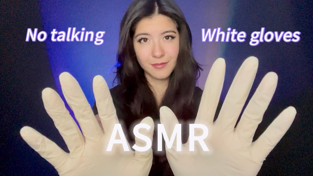 Purely Latex Gloves Sounds [no talking] ASMR 🤍 White gloves 🤍