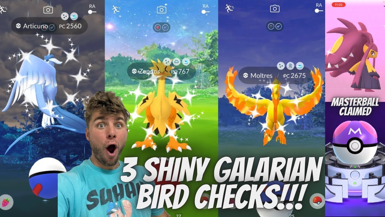 ✨3 БЛЕСТЯЩИХ галарских птичьих проверки в Pokemon Go, но получили ли мы БЛЕСТЯЩИЙ?! и НОВЫЙ масте...