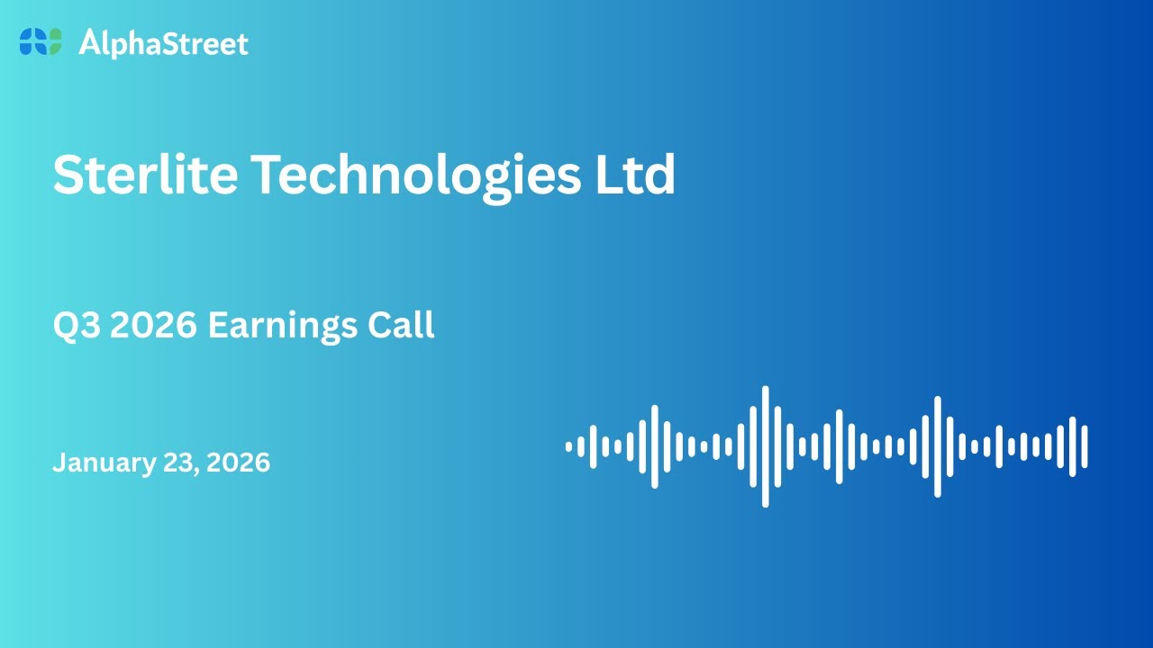 Sterlite Technologies Ltd Q3 FY2025-26 Earnings Conference Call