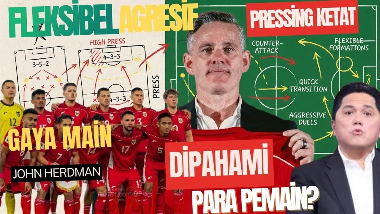 Gaya Main John Herdman Pelatih Timnas,kemungkinan 3-4-3 bertransisi ke 4-4-3/4-5-2 sesuai lawan main