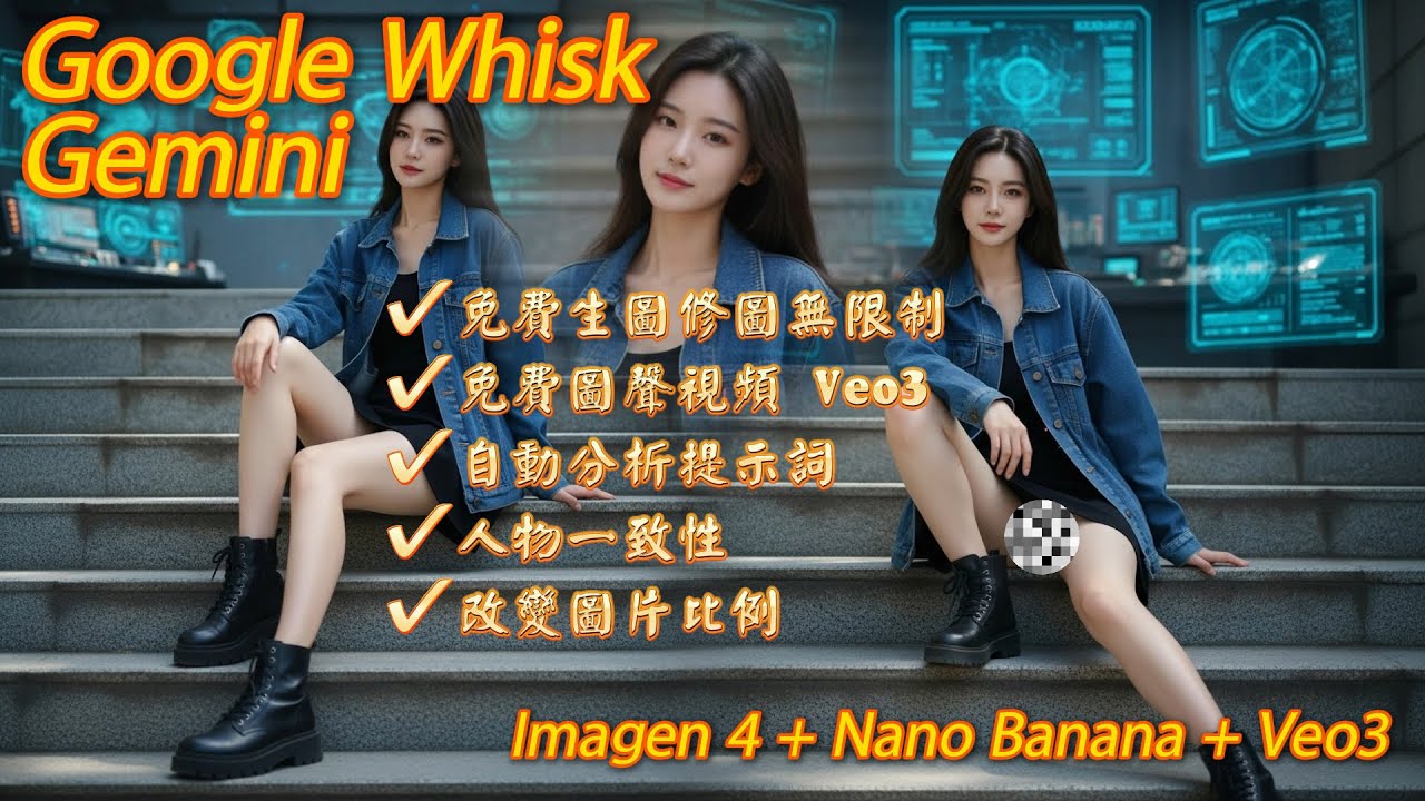 Google Whisk Gemini Imagen 4 + Nano Banana 免費生圖修圖無限制、人物一致性、分析提示詞、改變圖片比例、VEO3 影片 #ai #NanoBanana