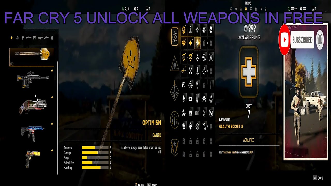 Far Cry 5 All Weapons for free in just 5 minute