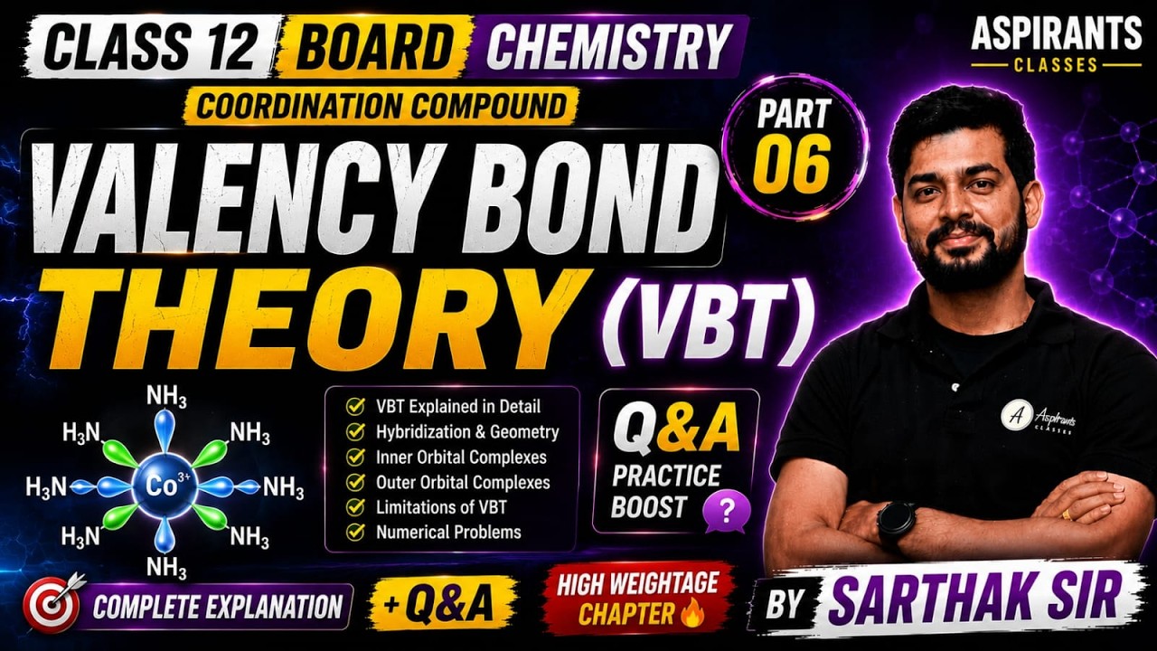 VBT | COORDINATION CHEMISTRY| CLASS 12 CHEMISTRY BOARD CHSE CBSE 