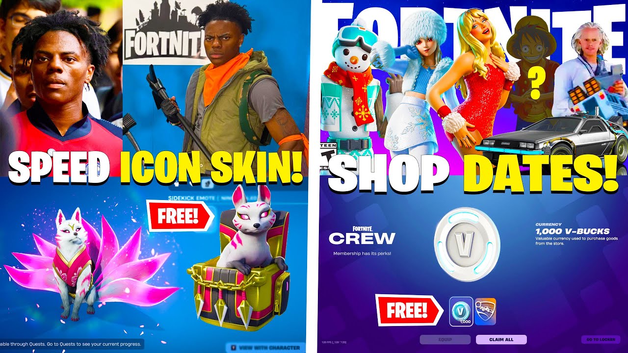 Fortnite iShowSpeed SKIN December 24th! (Kitsune PET FREE, ALL Shop Dates!)