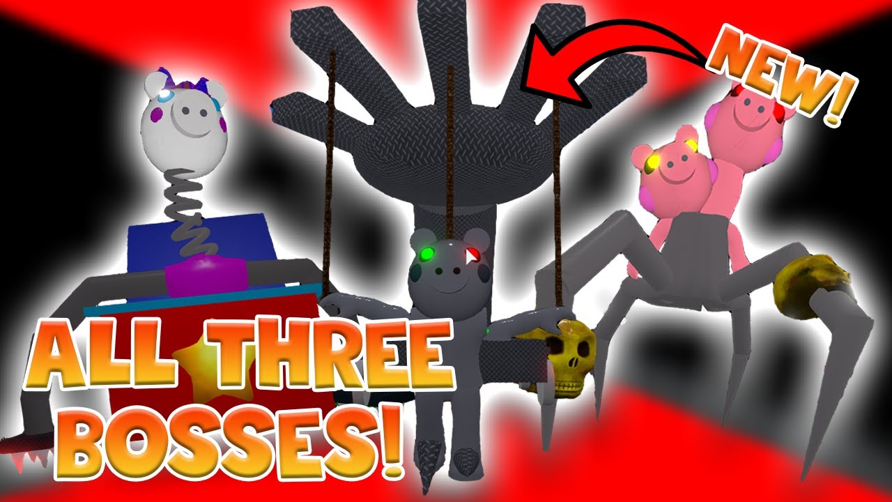 ROBLOX PIGGY ALL THREE BOSSES (Custom Character Showcase)| Piggy Roblox