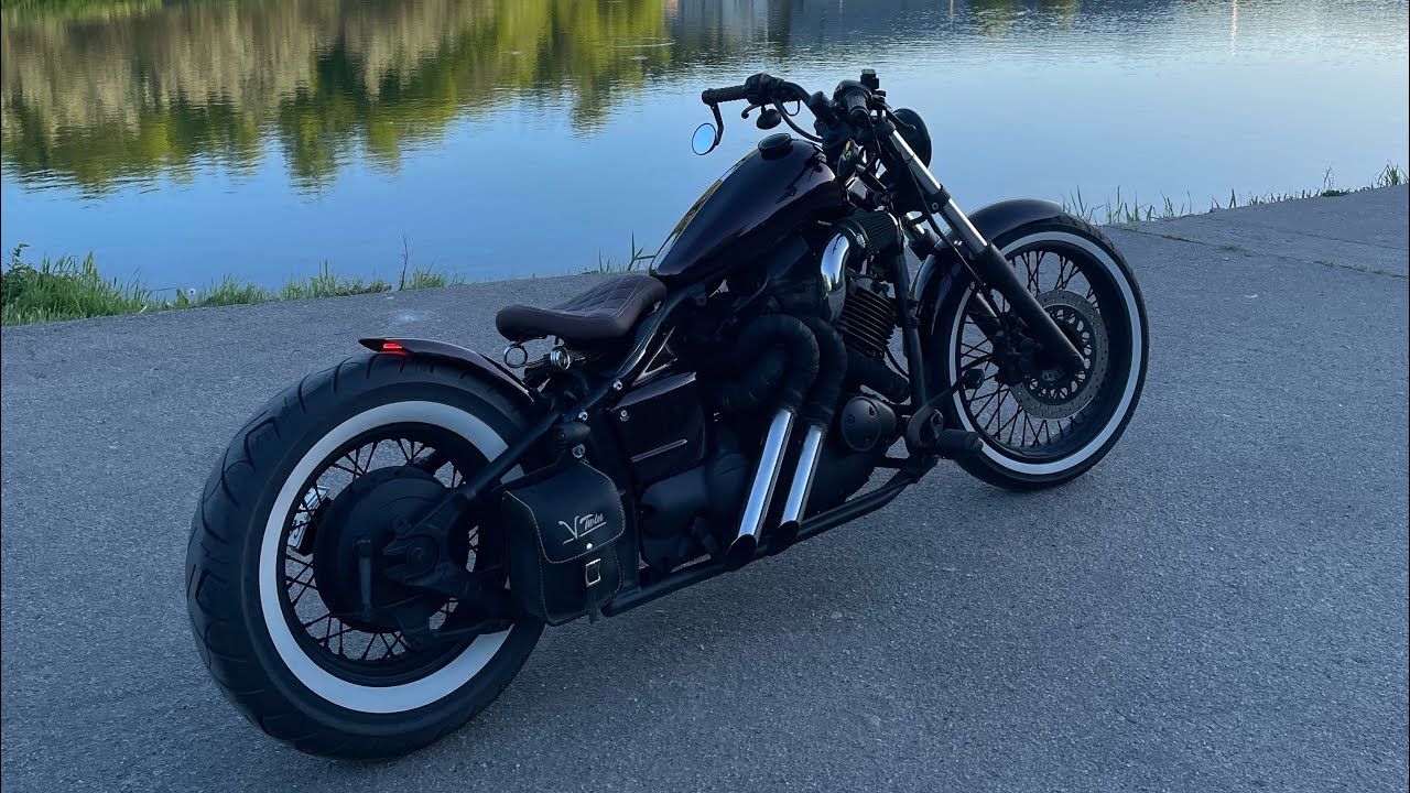 Кастом боббер на пневмоподвеске: Yamaha Dragstar 400 custom bobber chopper