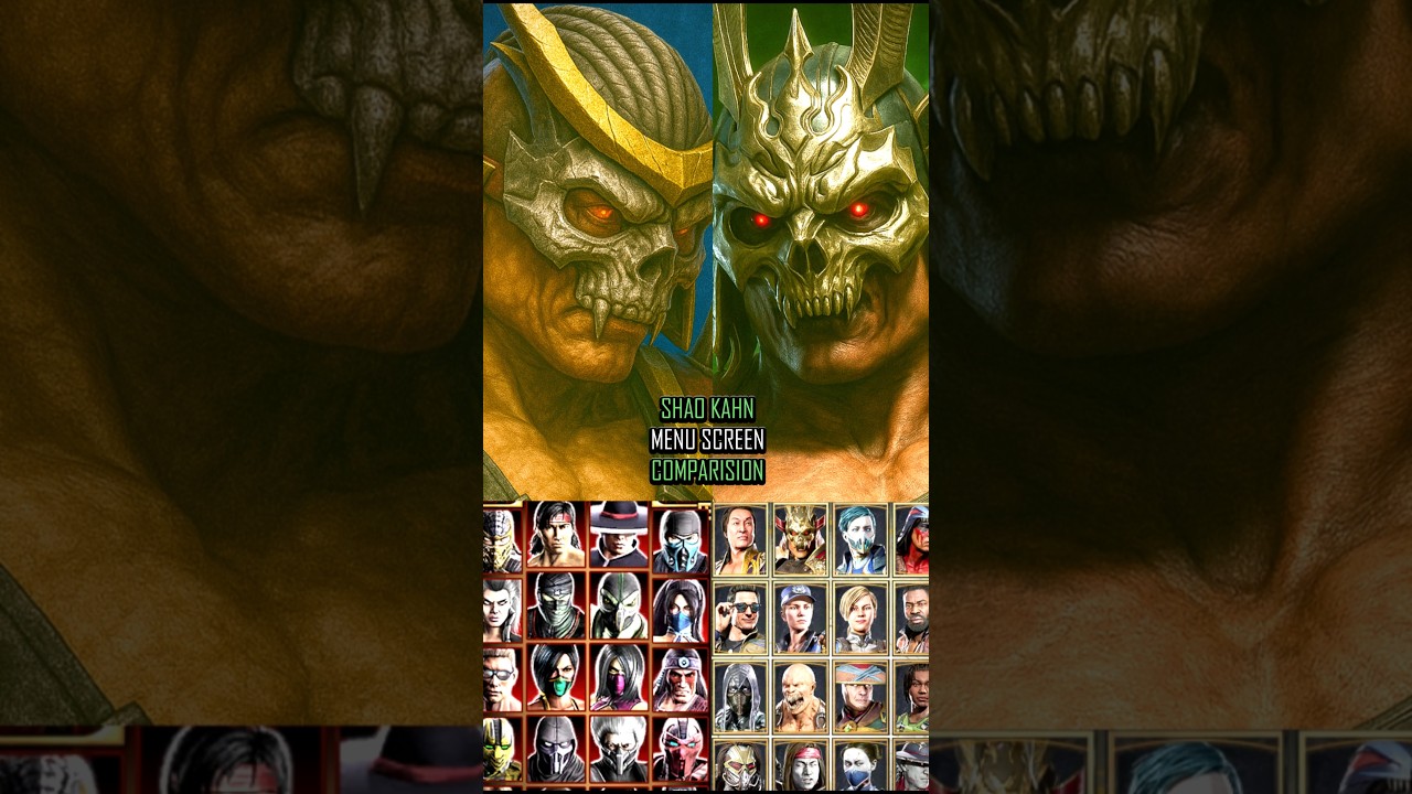 Shao Kahn Character Selection in  Mk9 , Mk11 and Mk1 Khaos Reigns #mortalkombat1havik