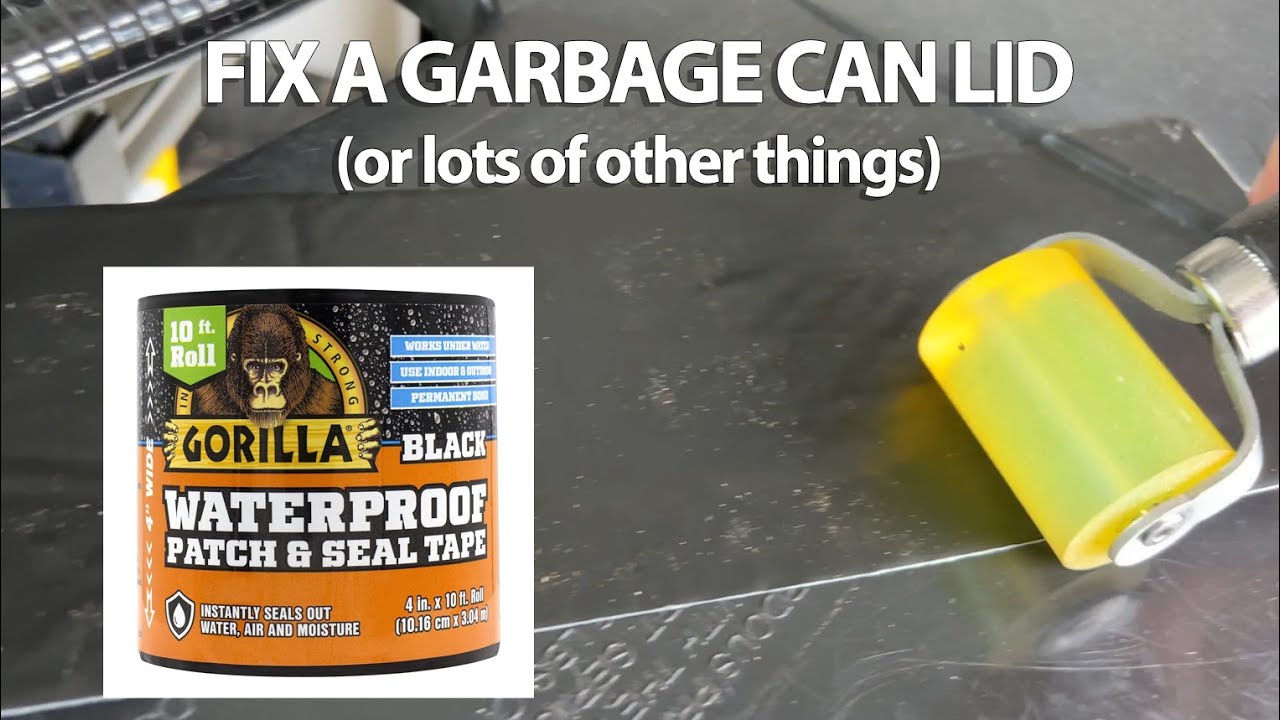 How To Fix A Cracked Garbage Can Lid With Flex Tape