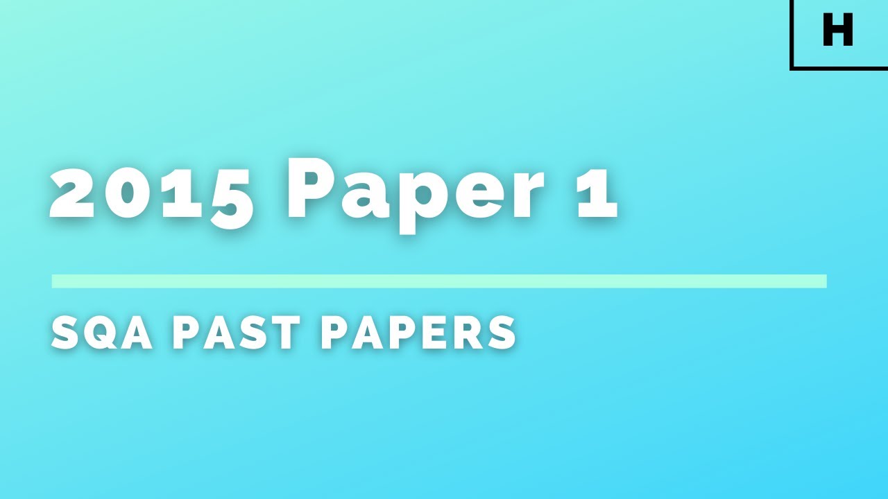 Higher Physics | SQA Past Papers | 2015 | Paper 1 (Multiple Choice)