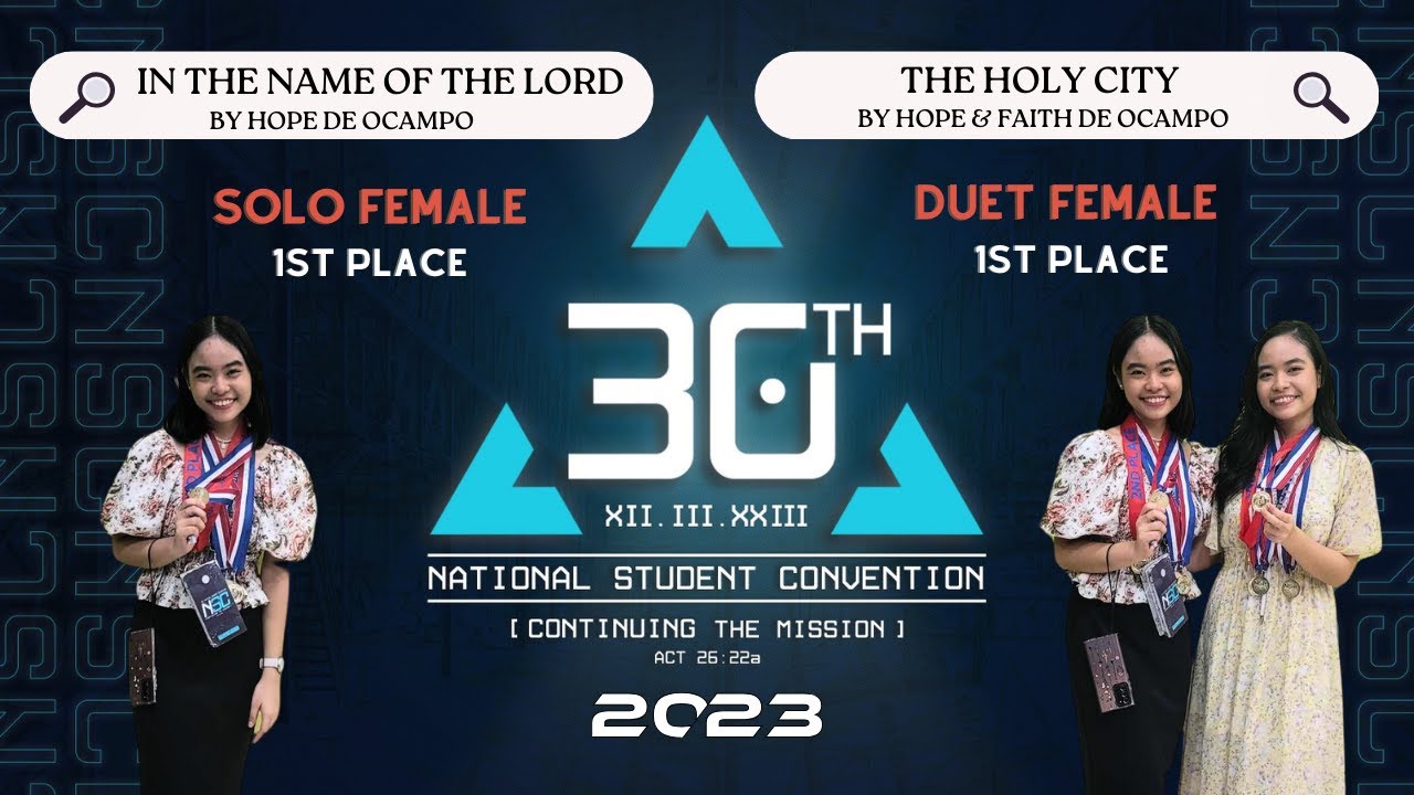 IN THE NAME OF THE LORD & THE HOLY CITY II NSC 2023 SOLO & DUET FEMALE CHAMPION II SOT Philippines