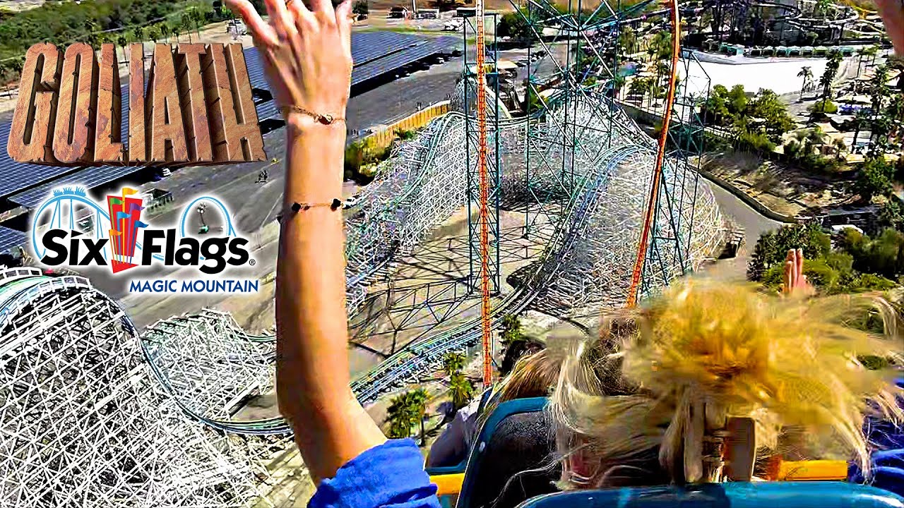 2025 Goliath Roller Coaster On Ride POV Six Flags Magic Mountain