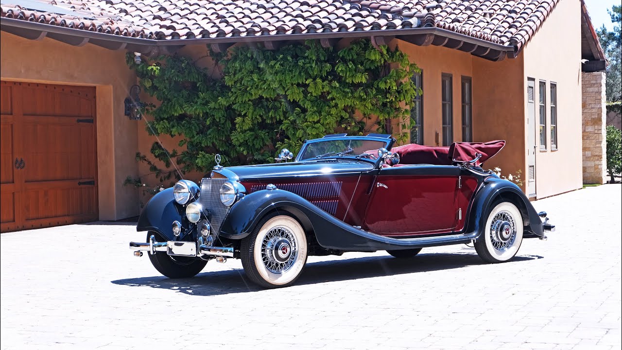 1938 Mercedes Benz 320A Cabriolet   HD 1080p