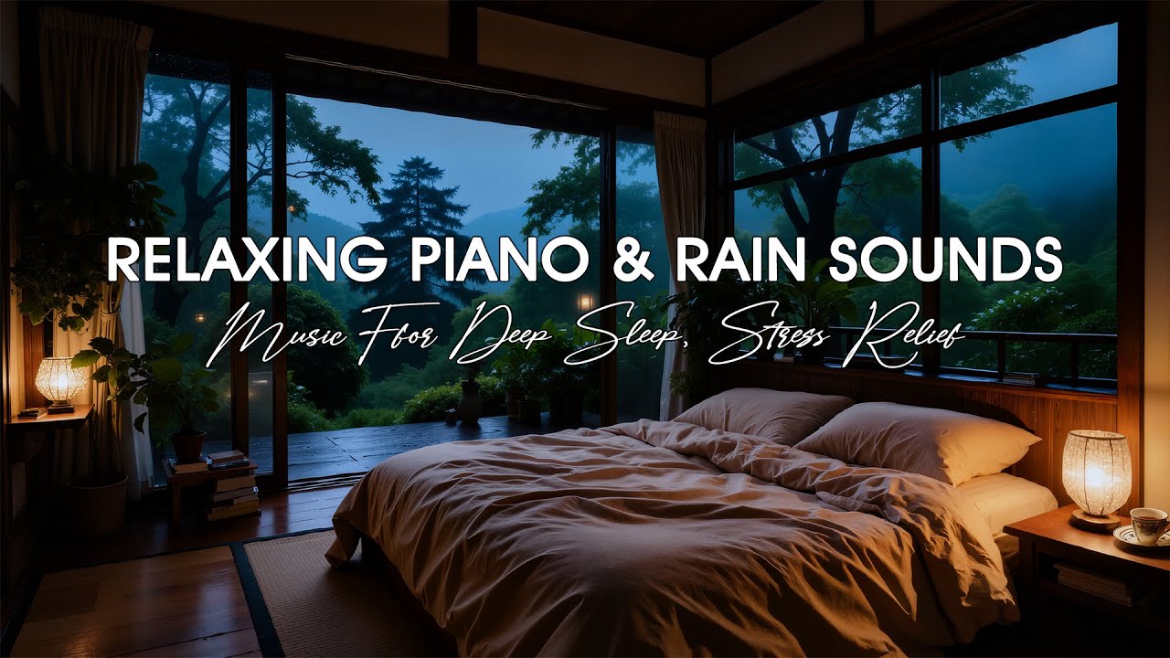 SLEEP INSTANTLY TONIGHT 🌧️Relaxing Sleep Music + Rain Sounds for Deep Sleep, Stress Relief & Anxiety