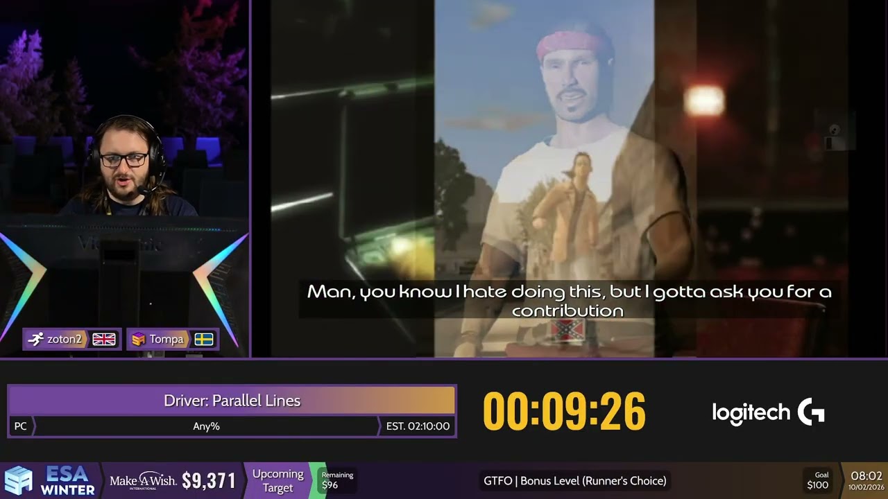 Driver: Parallel Lines [Any%] by zoton2 - #ESAWinter26