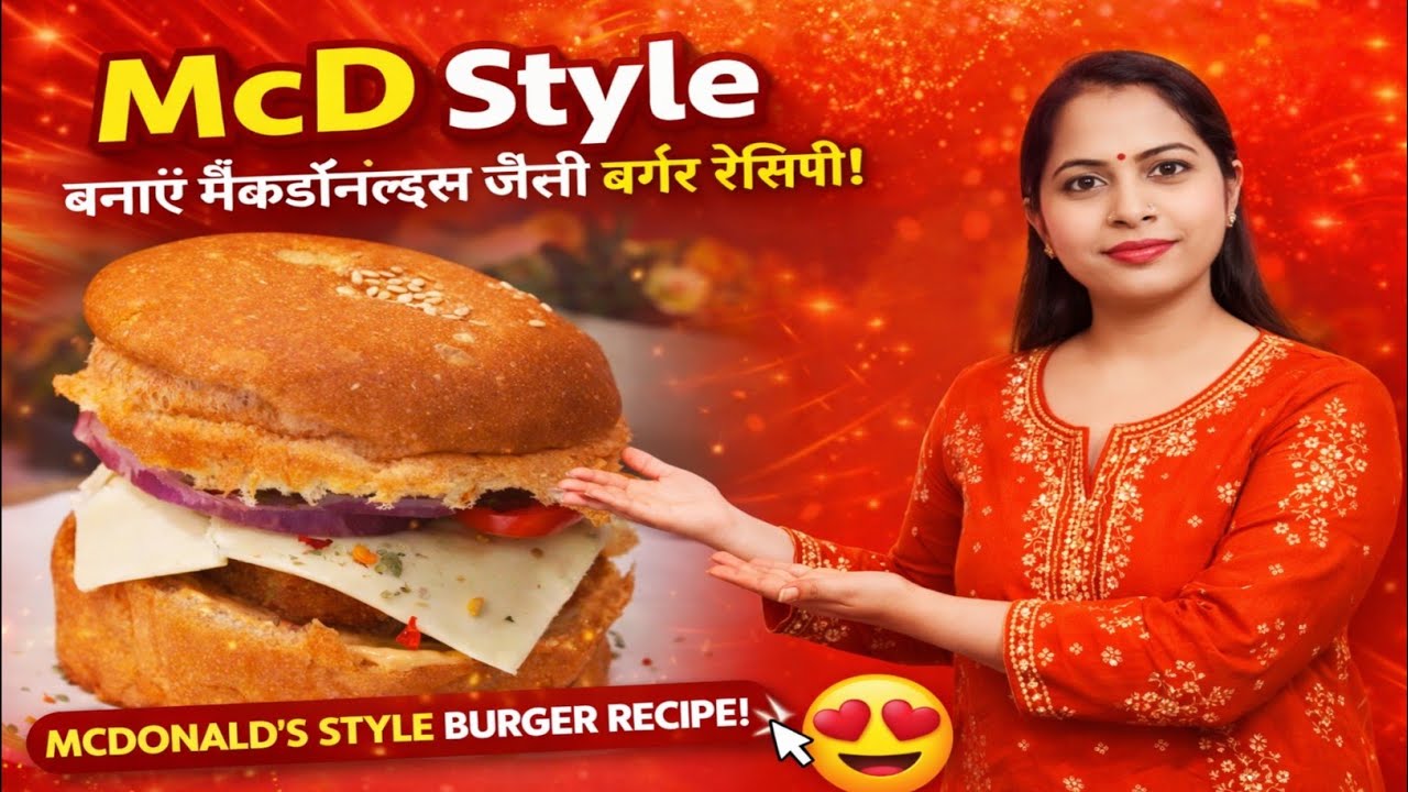 McD Style Crispy Aloo Tikki Burger 😍 | Street Food Taste at Home