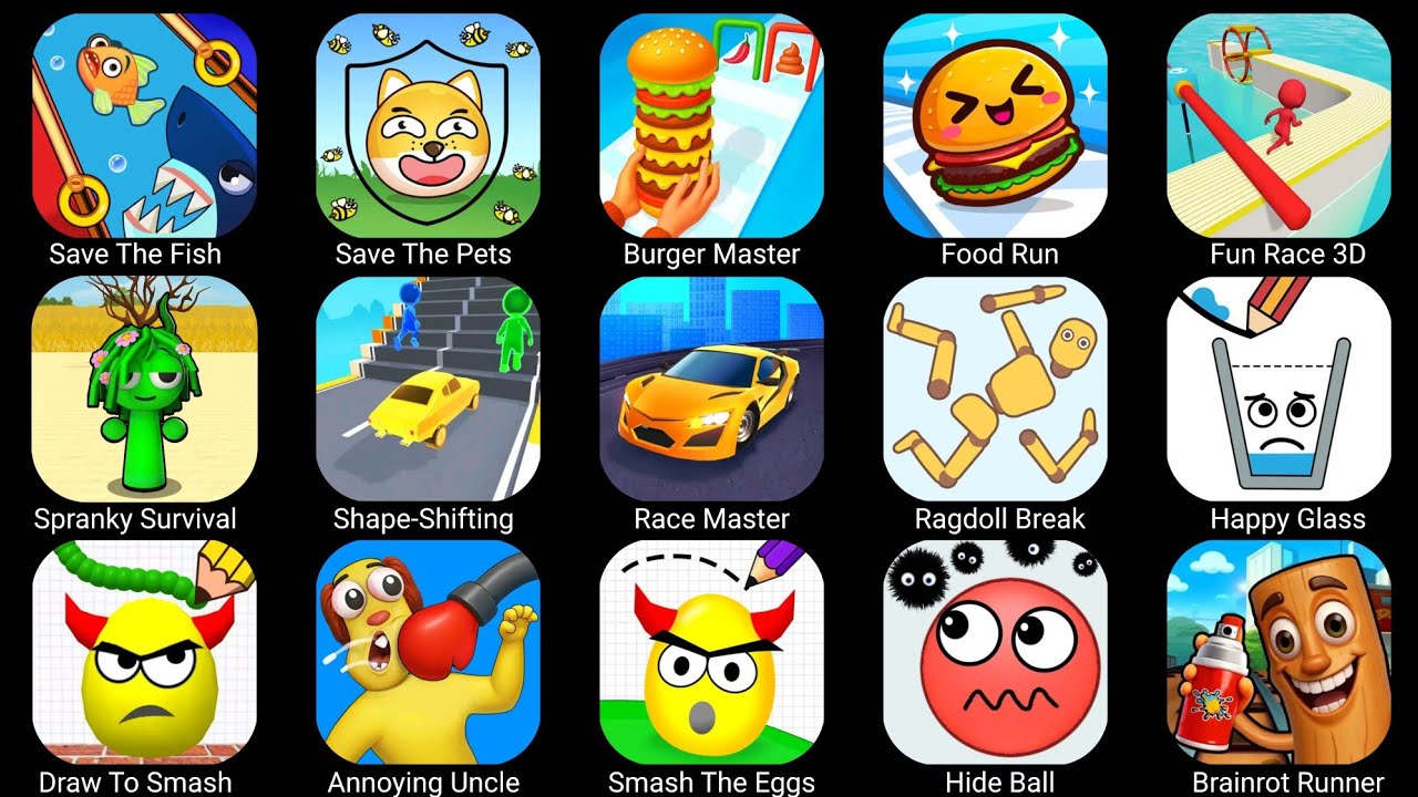 Spranky Survival, Save The Fish, Kick & Break, Stretch Guy, Doge Rescue, Food Run, Roblox, Granny
