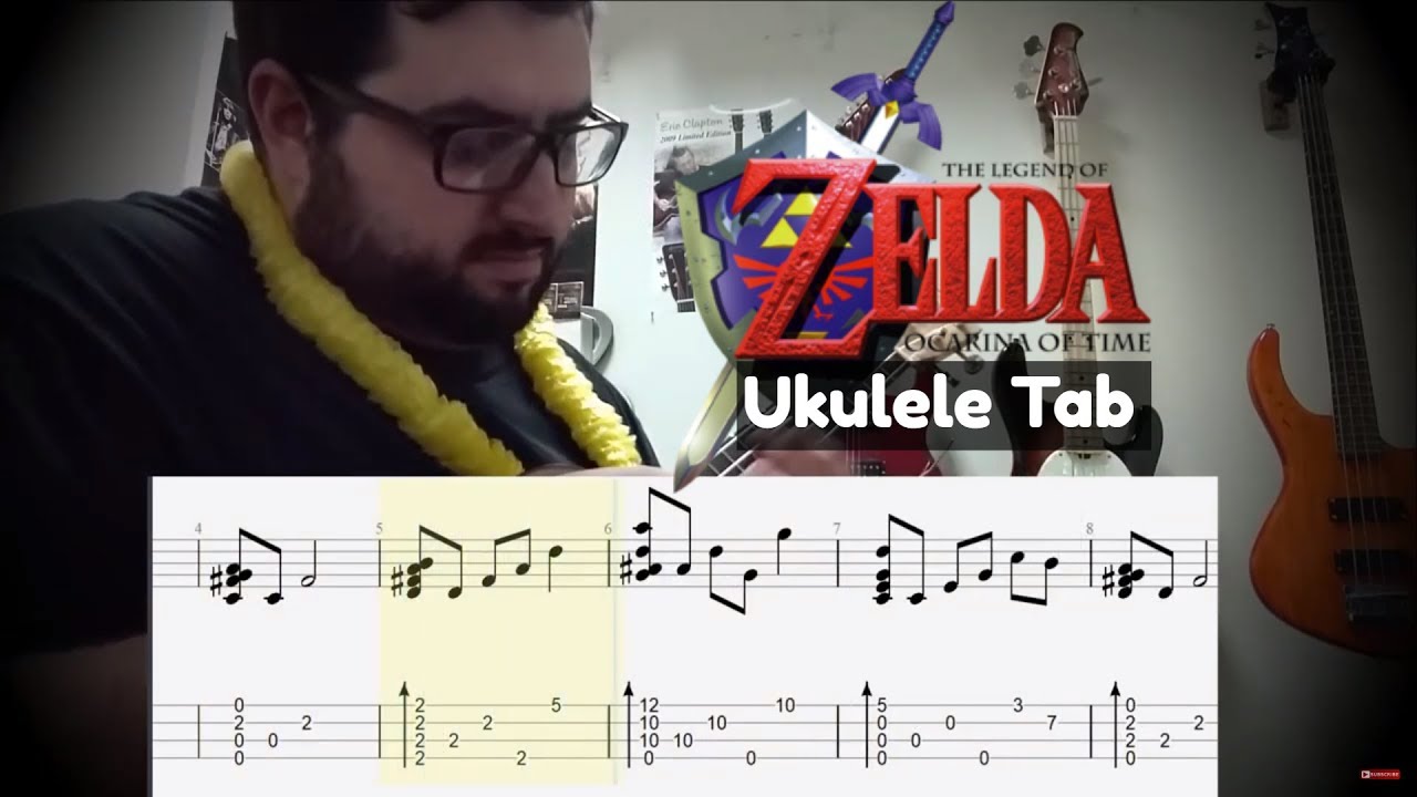 Zelda's Lullaby - Ukulele (Audio Fixed | Tab Added) (REUPLOAD)