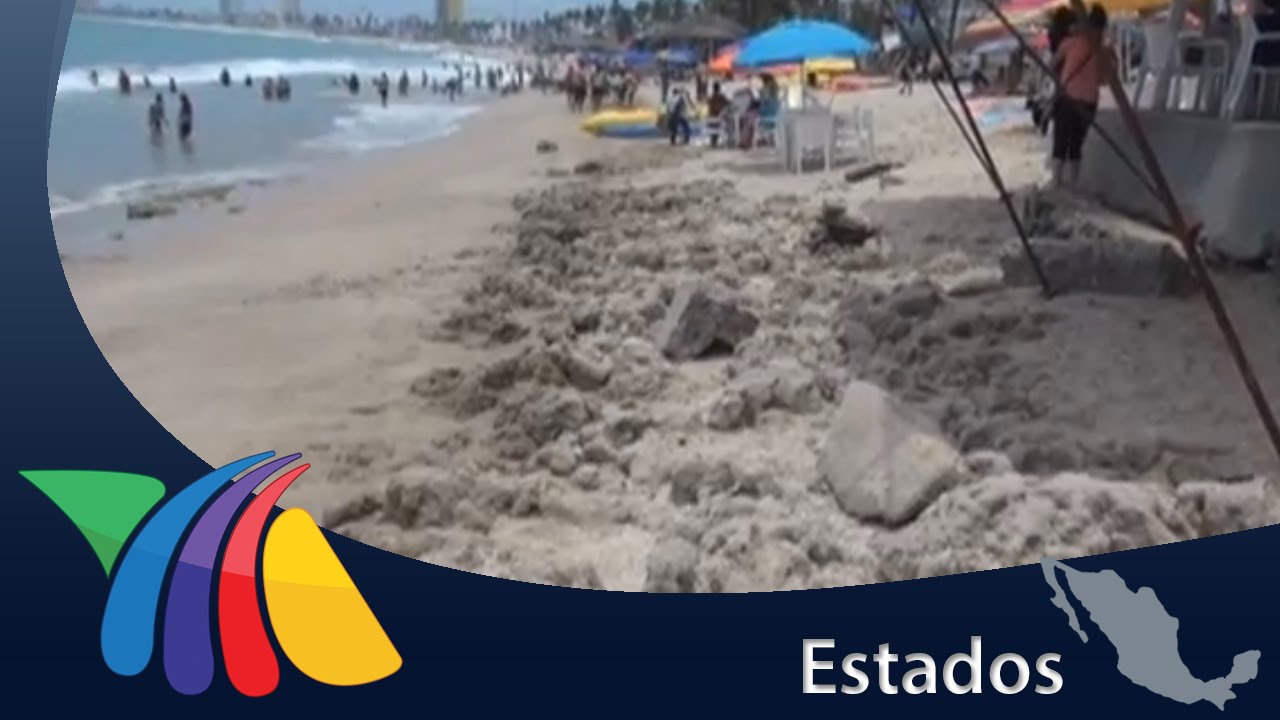 Desaparece arena y solo quedan piedras en Malecón de Mazatlán | Noticias de Mazatlán