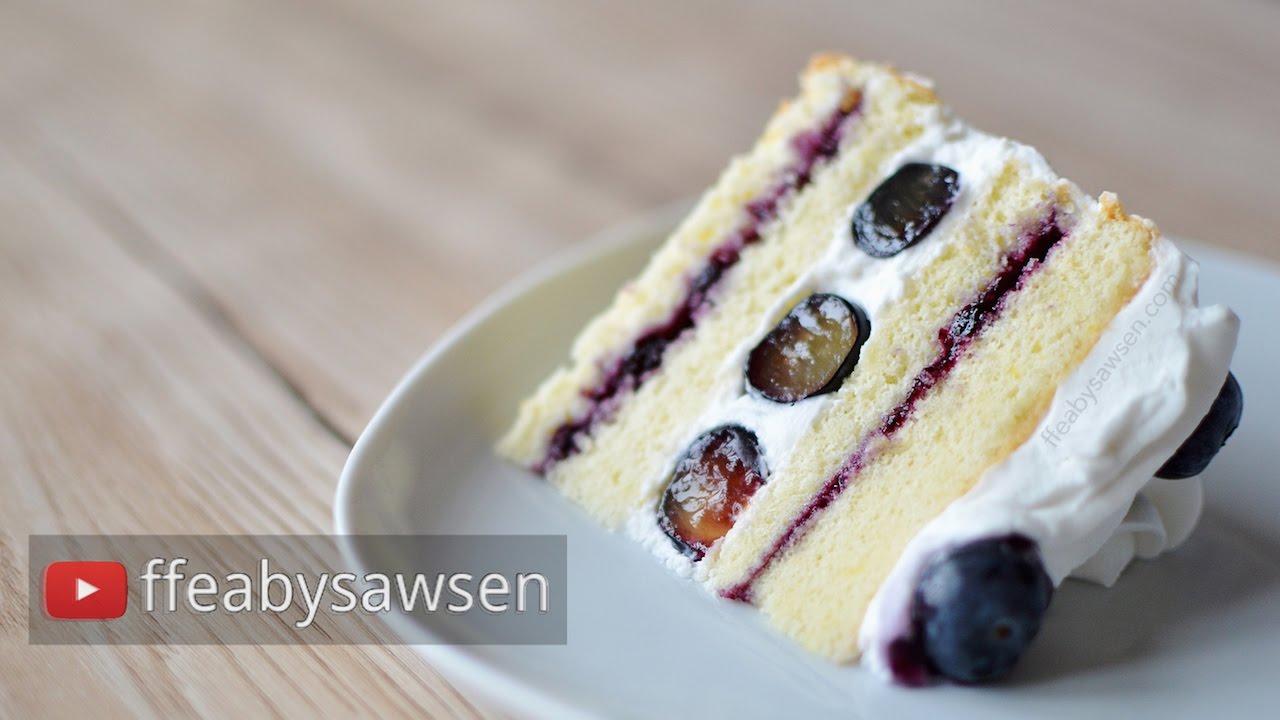 Blueberry Shortcake recipe + vegan & dairy free version | fresh cream cake recipe
