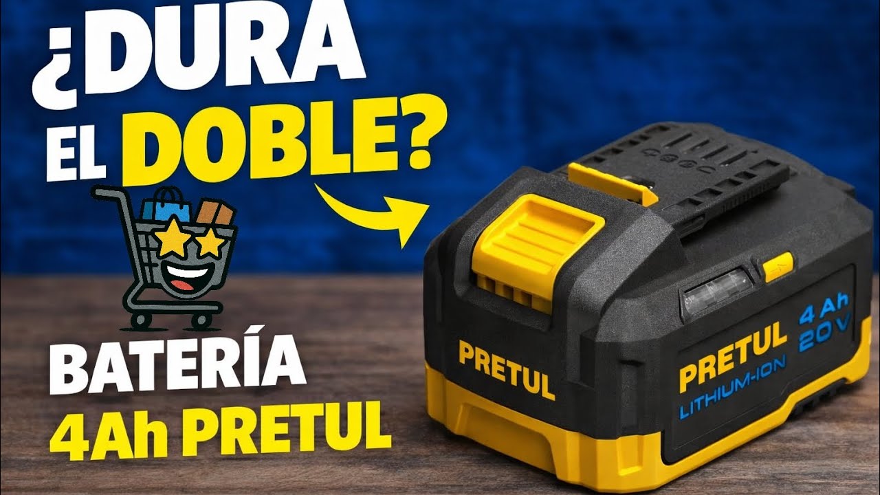 👉 El doble de duración con una sola batería PRETUL 4Ah