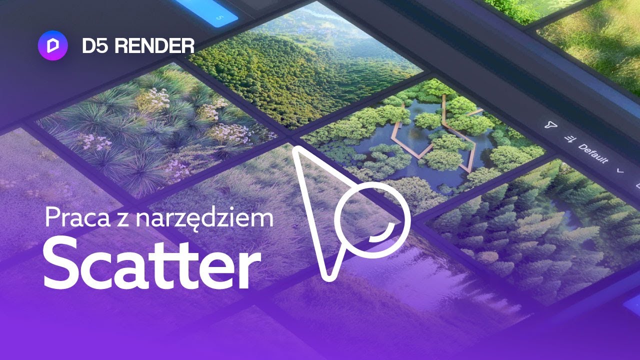 D5 Render - praca z narzędziem Scatter