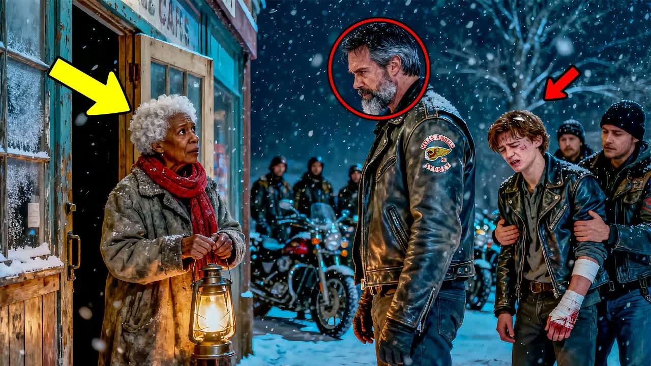 An Elderly Woman Sheltered 10 Freezing Bikers, Next Day, Thousands of Hells Angels Showed Up