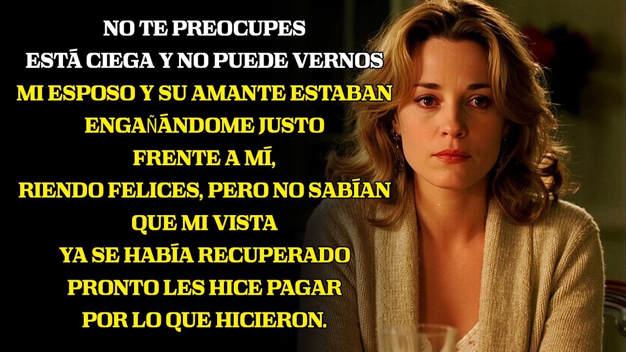 Me engañó frente a mí sin saber que ya había recuperado la vista