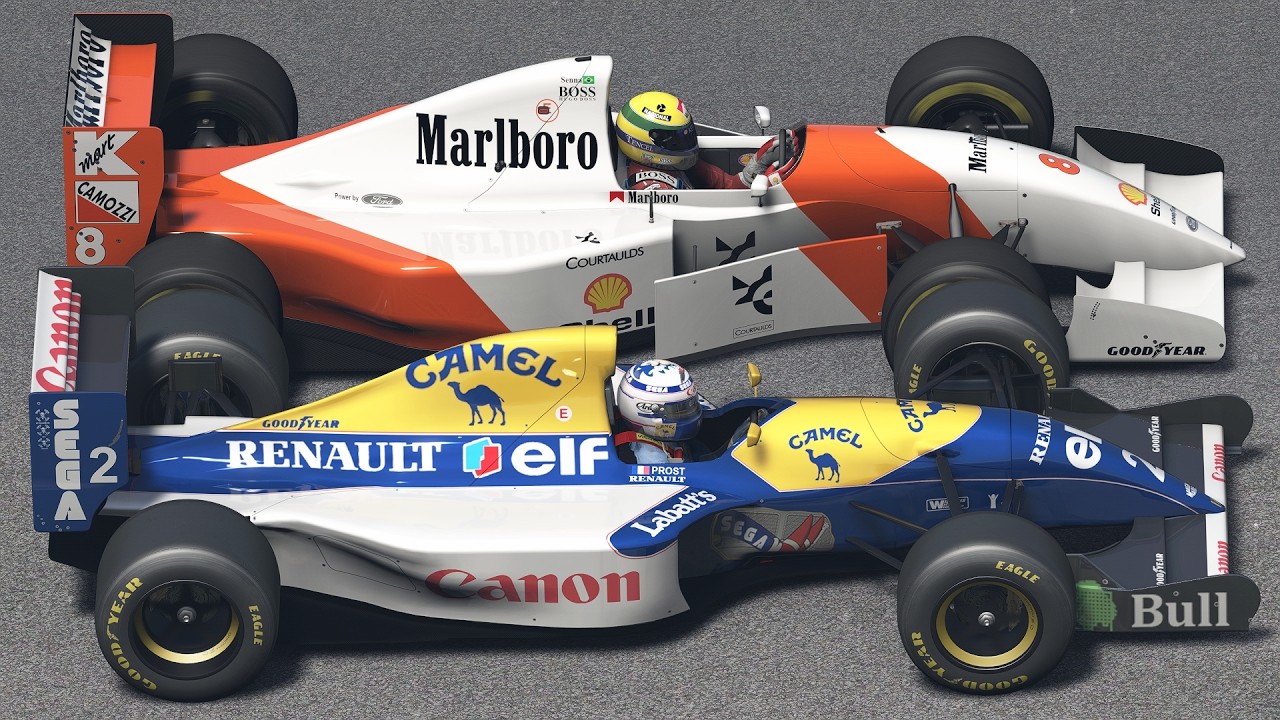 Ayrton Senna vs Alain Prost | McLaren-Ford MP4/8 vs Williams-Renault FW15C | F1 1993 at Monza