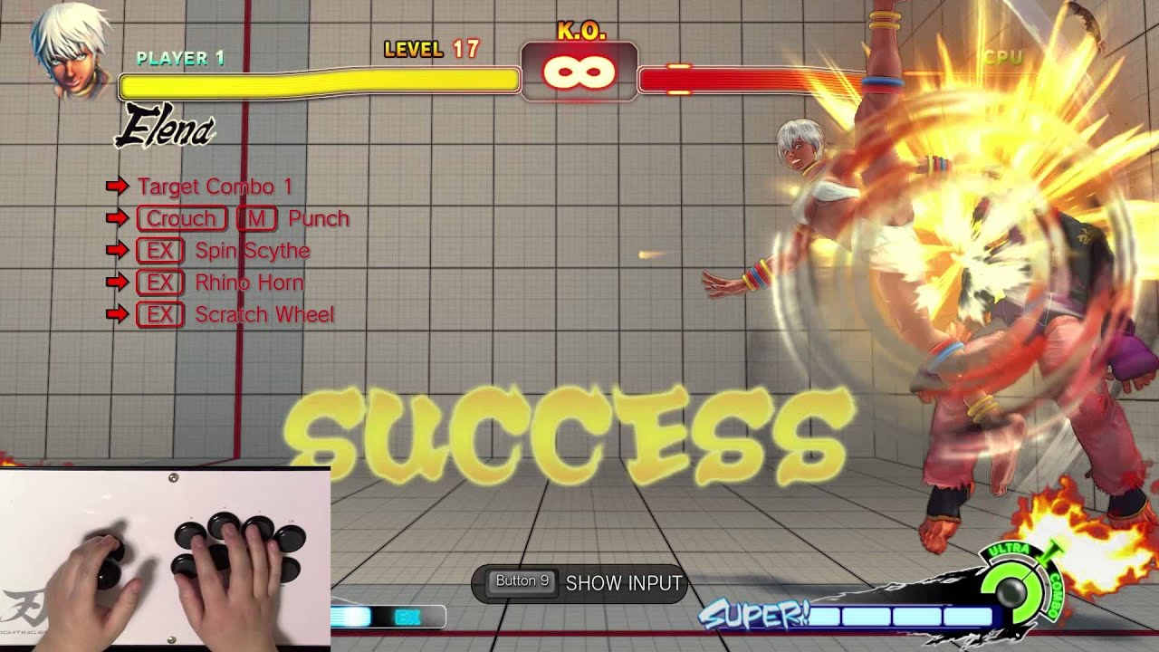 Ultra Street Fighter 4 Trial Mode - Elena (1080p 60fps)