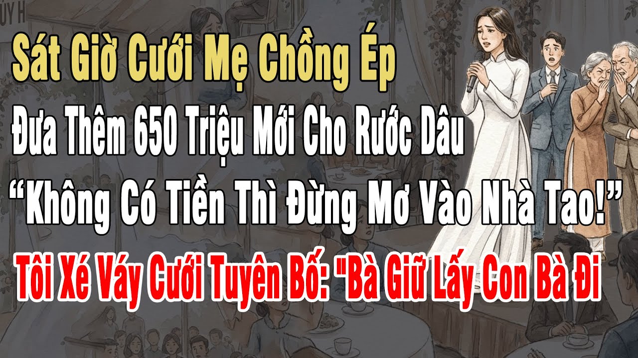 Sát Giờ Cưới Mẹ Ck Ép Đưa Thêm 650Tr: 