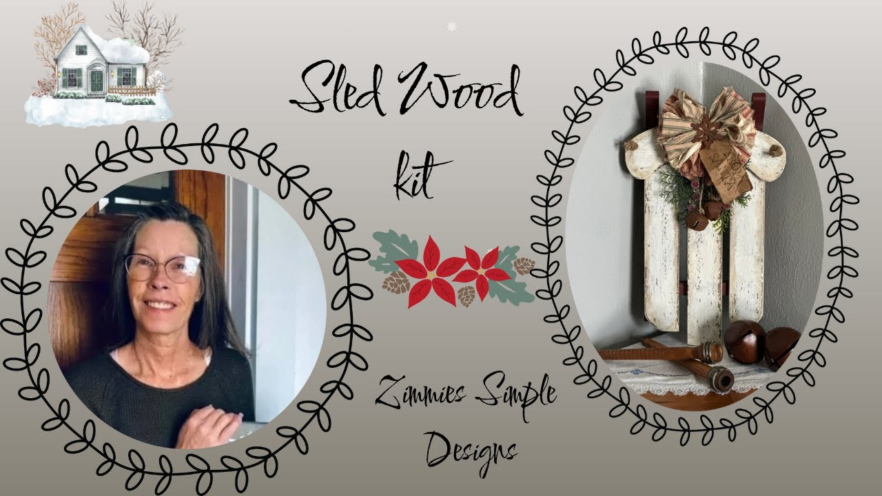 Sleigh Wood kit/ Rustic sleigh wood kit/ Primitive winter craft/Easy winter decor tutorial/
