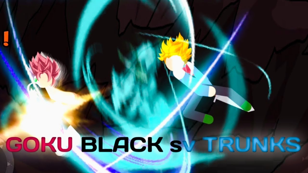TRUNKS SSJ 1 derrota a GOKU BLACK | STICKMAN WARRIORS