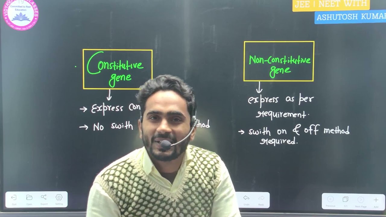 Constitutive & Non-Constitutive Gene | Types of Genes | NEET Biology | Arbaaz Sir #vidyavyukta