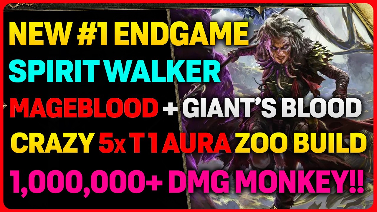 НОВЫЙ БИЛД №1: SPIRIT WALKER через Mageblood + Giant's Blood для компаньонов в эндгейме! | Полный...