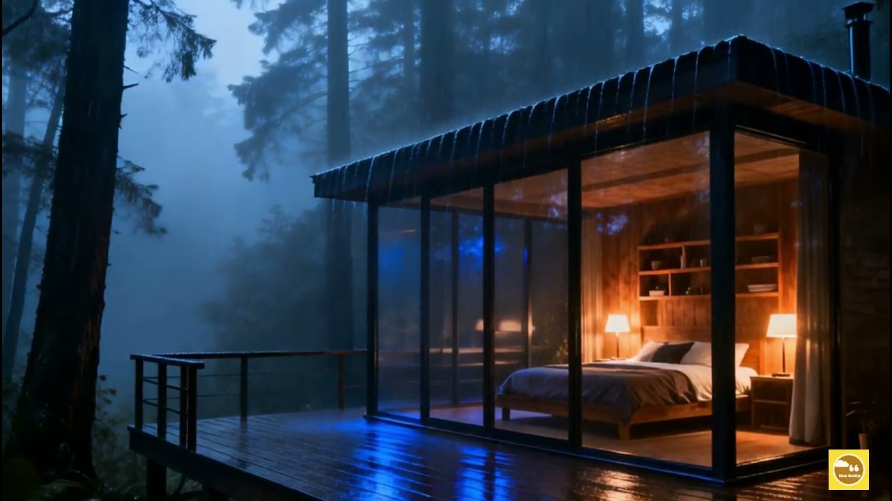2 Hours  Cozy Cabin Rain 🌧️ No Thunder, Just Sleep