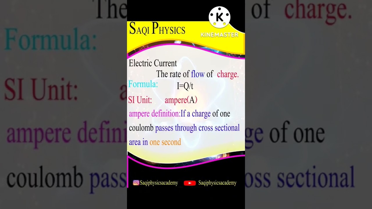 Electric current,ampere, formula