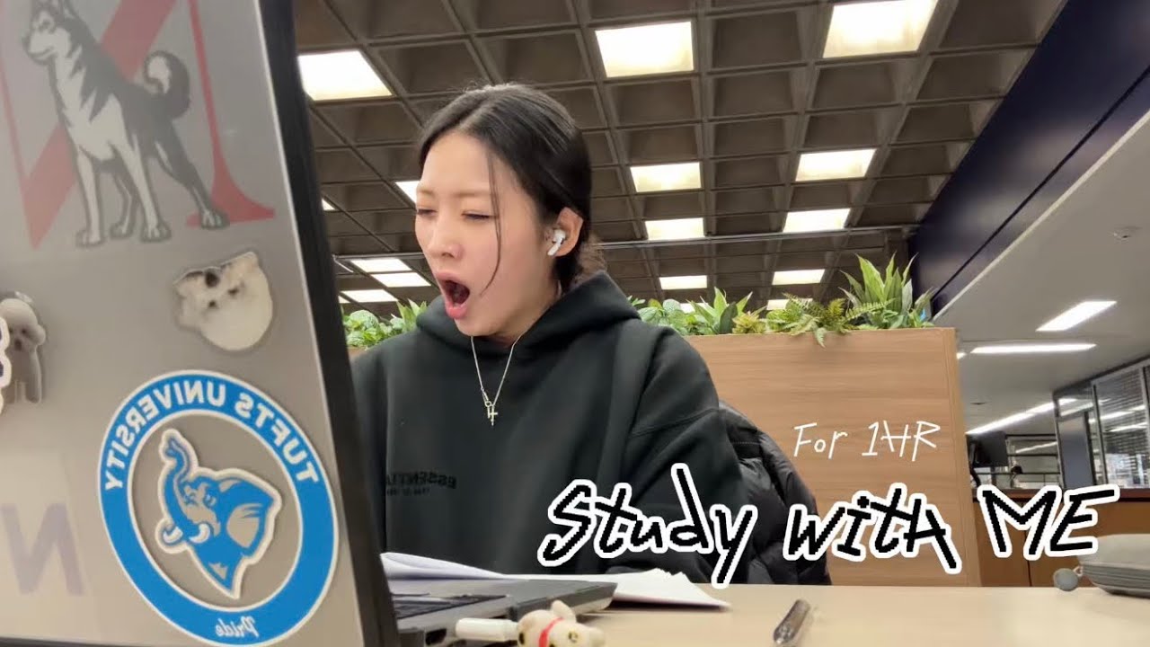 아유 공부하기싫어 | Reading week📚에 공부하기 싫은 토론토대학교 컴공생👩🏻‍💻 | 스터디윗미 | 1hr study with me @ U of T Kelly library