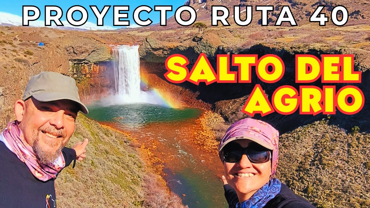 Ruta 40 en moto Acampamos en el Salto del Agrio, maravilla oculta en Neuquén