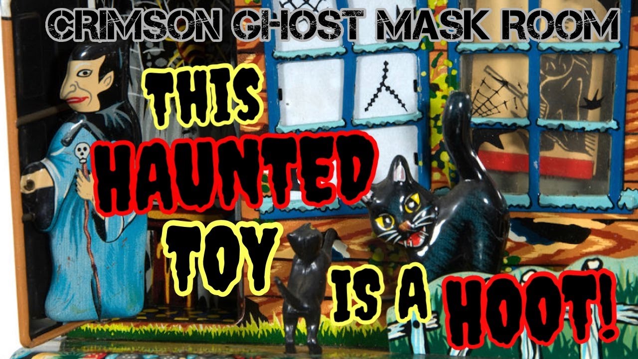 RARE 60's Spooky Halloween Toy Marx HOOTIN HOLLOW HAUNTED HOUSE Crimson Ghost Mask Room